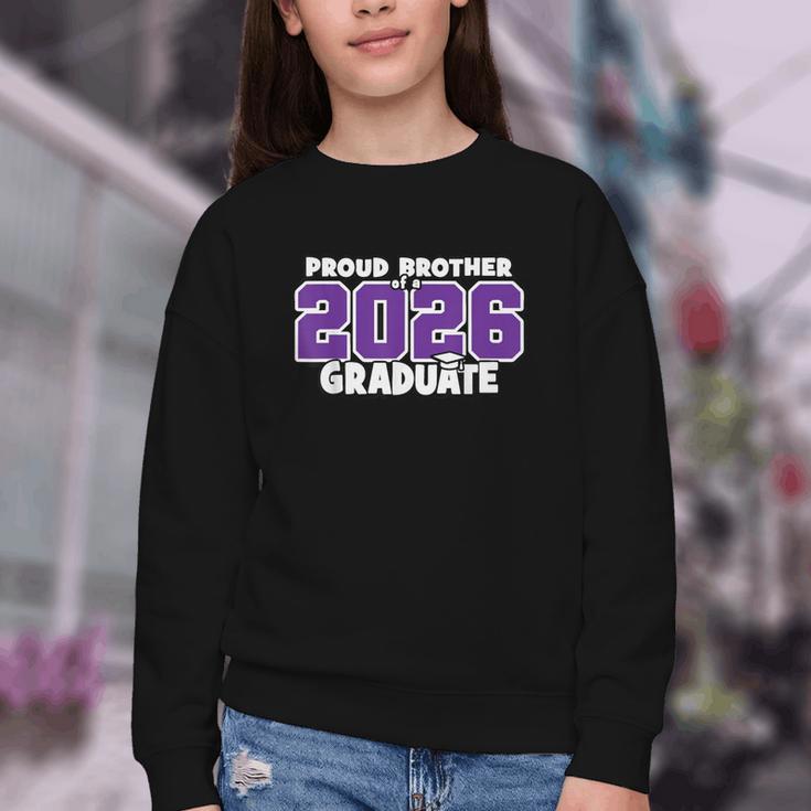 Proud Brother Of 2026 Graduate Matching Back To School P Youth Crewneck Sweatshirt Proud Brother Of 2026 Graduate Matching Back To School P Youth Crewneck Sweatshirt