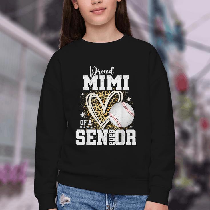 Proud Mimi Of A 2026 Senior Baseball Graduation Leopard Youth Crewneck Sweatshirt