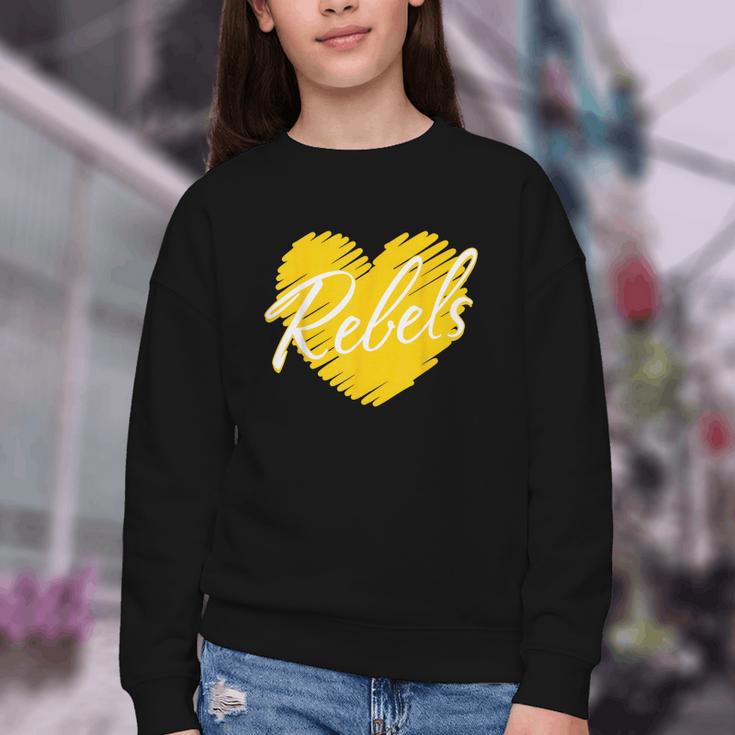 Rebels Heart Back To School Spirit GY Youth Crewneck Sweatshirt Rebels Heart Back To School Spirit GY Youth Crewneck Sweatshirt