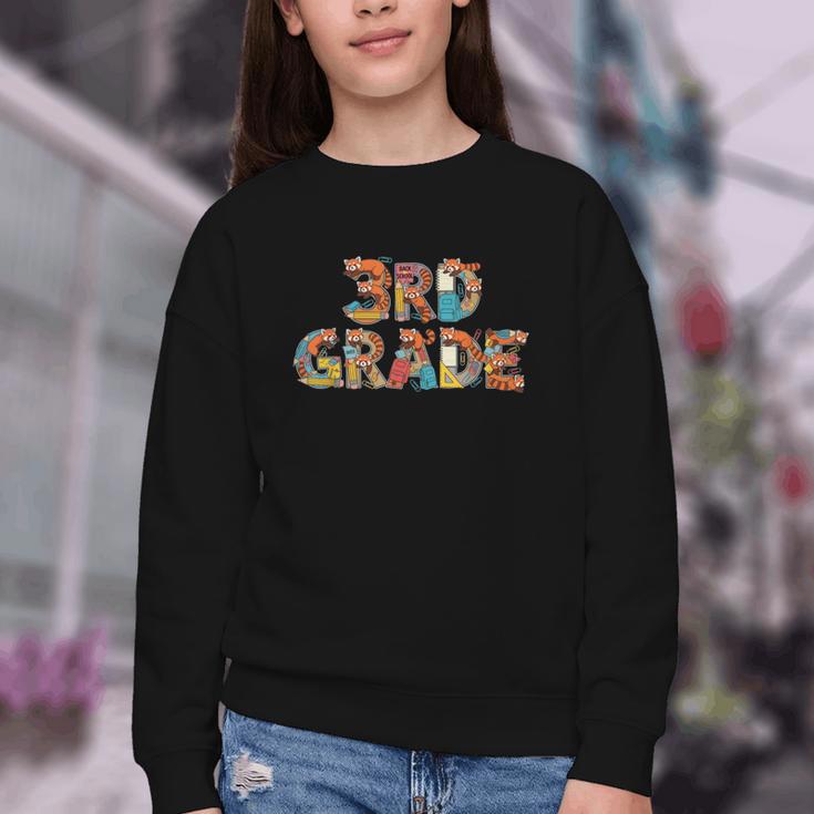 Red Panda Third Grade Back To School Kids Boys Girls Youth Crewneck Sweatshirt Red Panda Third Grade Back To School Kids Boys Girls Youth Crewneck Sweatshirt