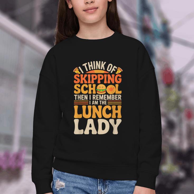 Remember I'm The Lunch Lady Back To School Cafeteria Worker Youth Crewneck Sweatshirt