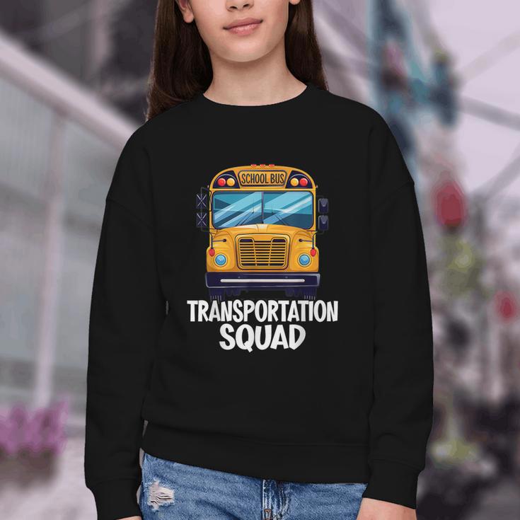 School Bus Driver Back To School Transportation Squad Youth Crewneck Sweatshirt School Bus Driver Back To School Transportation Squad Youth Crewneck Sweatshirt