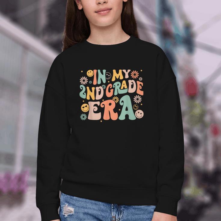In My Second Grade Era Retro 2nd Grade Back To School Youth Crewneck Sweatshirt