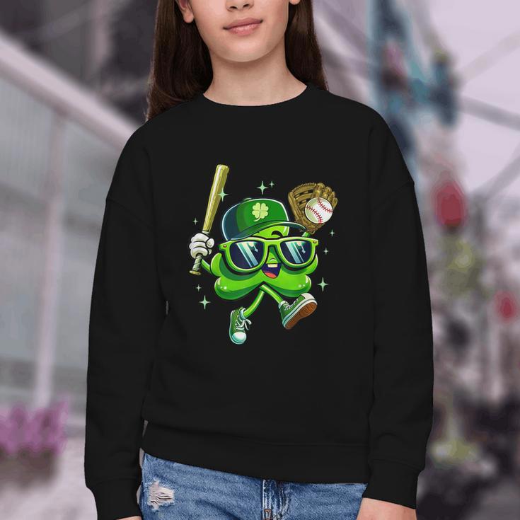 Shamrock Lucky Clover Baseball Patricks Day Family Matching Youth Crewneck Sweatshirt Shamrock Lucky Clover Baseball Patricks Day Family Matching Youth Crewneck Sweatshirt