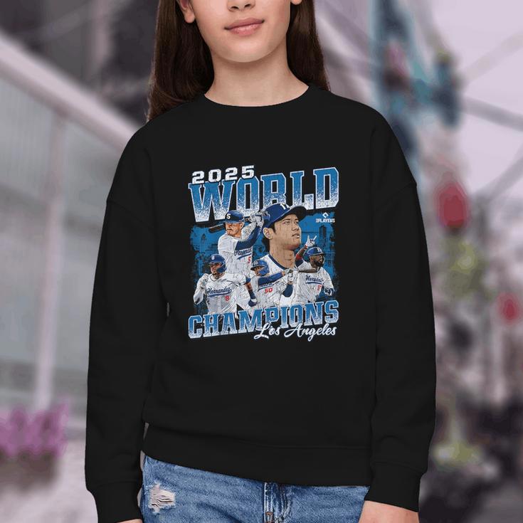 Shohei Ohtani 2025 Los Angeles Baseball Champions MLBPA Youth Crewneck Sweatshirt Shohei Ohtani 2025 Los Angeles Baseball Champions MLBPA Youth Crewneck Sweatshirt