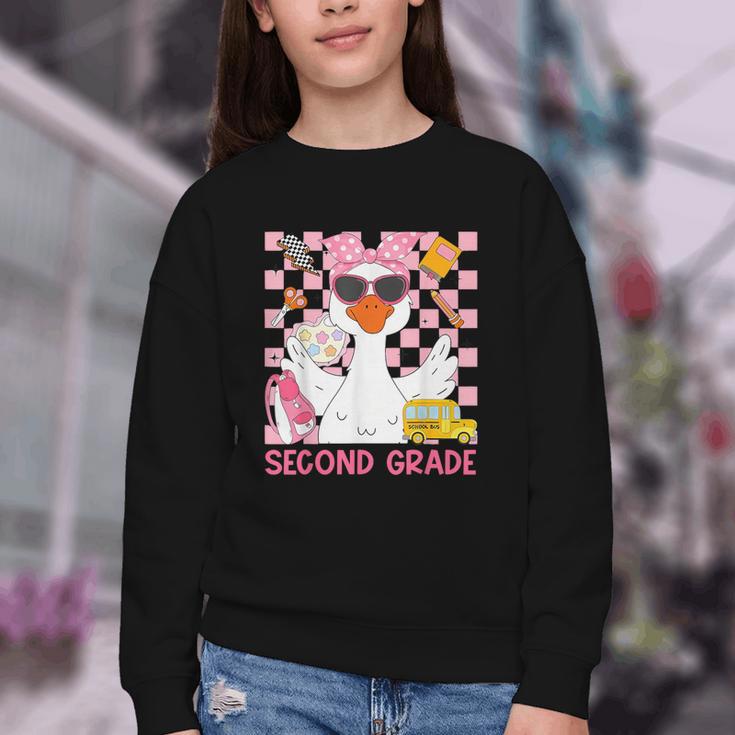 Silly Goose Second Grade Back To School Coquette Girly Youth Crewneck Sweatshirt Silly Goose Second Grade Back To School Coquette Girly Youth Crewneck Sweatshirt