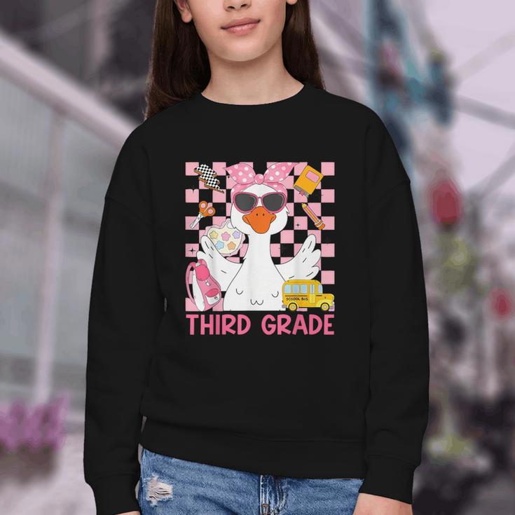 Silly Goose Third Grade Grade Back To School Coquette Girly Youth Crewneck Sweatshirt Silly Goose Third Grade Grade Back To School Coquette Girly Youth Crewneck Sweatshirt