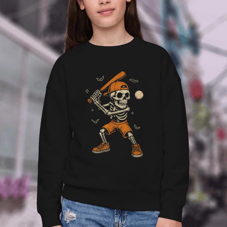 Skeleton Baseball Player Costume Halloween Men Boys Youth Crewneck Sweatshirt Skeleton Baseball Player Costume Halloween Men Boys Youth Crewneck Sweatshirt