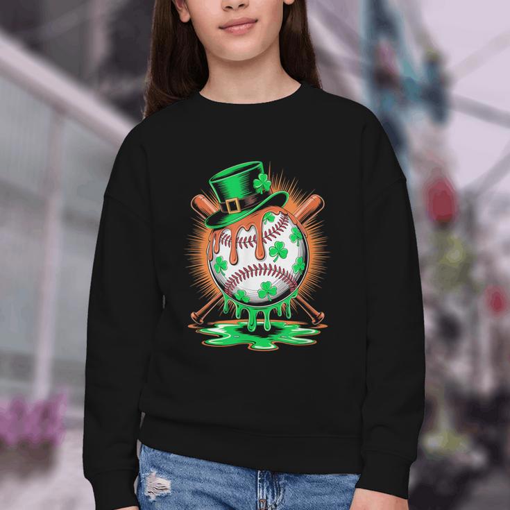 St Patrick Day Baseball Drip Ice Cream Kids Boys Men Youth Crewneck Sweatshirt St Patrick Day Baseball Drip Ice Cream Kids Boys Men Youth Crewneck Sweatshirt