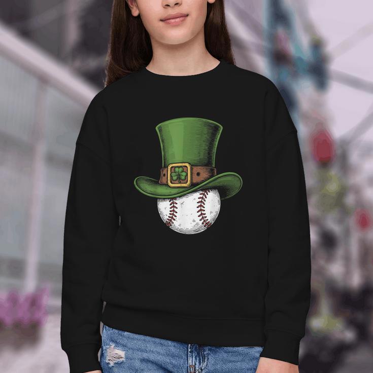 St Patricks Day Shamrock Baseball Saint Paddy's Kids Boys Youth Crewneck Sweatshirt St Patricks Day Shamrock Baseball Saint Paddy's Kids Boys Youth Crewneck Sweatshirt