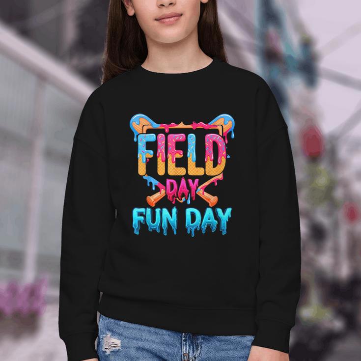 Teacher Kids Field Day 2026 Baseball Field Day Fun Day Youth Crewneck Sweatshirt