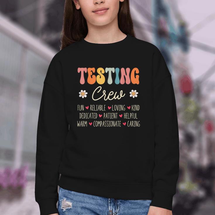 Testing Crew Appreciation Week Back To School Youth Crewneck Sweatshirt Testing Crew Appreciation Week Back To School Youth Crewneck Sweatshirt