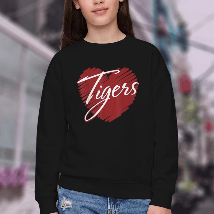 Tigers Heart Back To School Spirit M Youth Crewneck Sweatshirt Tigers Heart Back To School Spirit M Youth Crewneck Sweatshirt