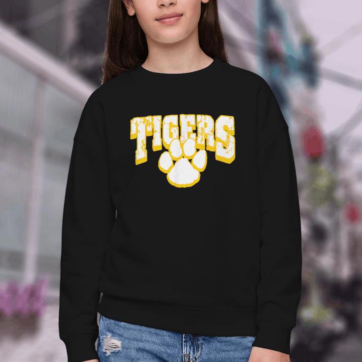 Tigers School Spirit Back To School Y Youth Crewneck Sweatshirt Tigers School Spirit Back To School Y Youth Crewneck Sweatshirt