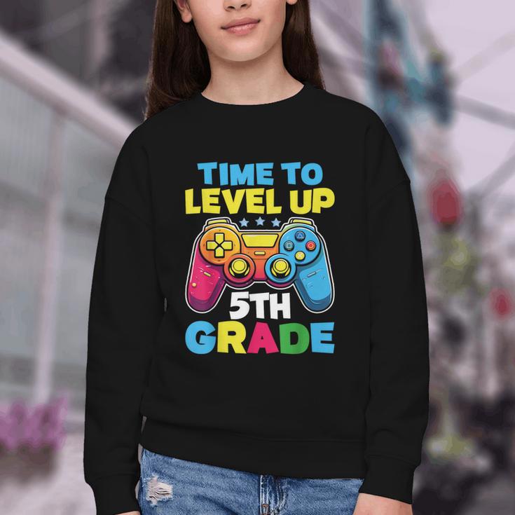 Time To Level Up 5th Grade Video Gamer Kids Back To School Youth Crewneck Sweatshirt Time To Level Up 5th Grade Video Gamer Kids Back To School Youth Crewneck Sweatshirt