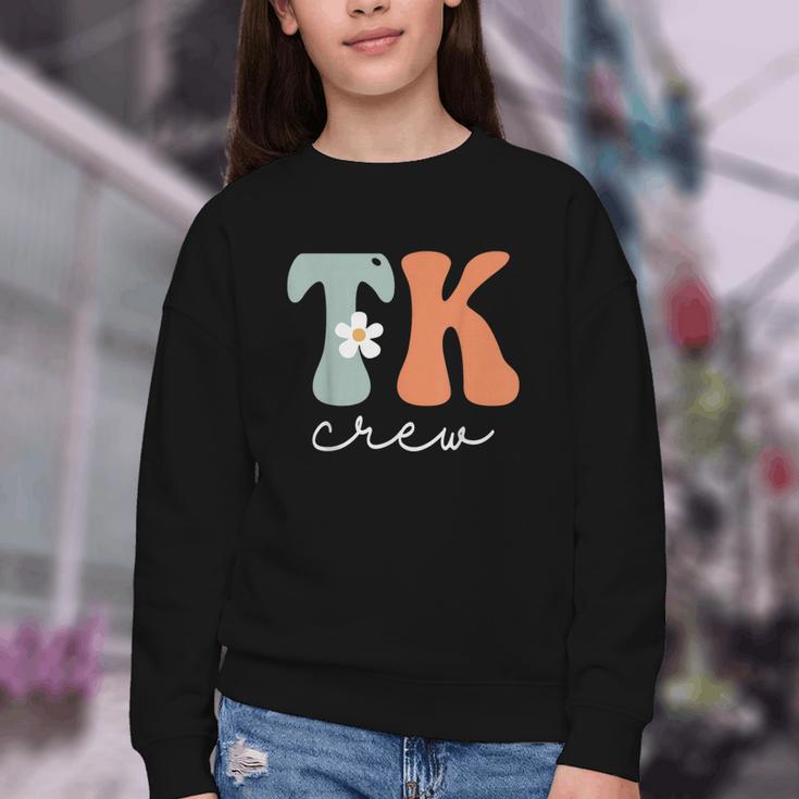 TK Crew Groovy Women Appreciation Day Hello Back To School Youth Crewneck Sweatshirt TK Crew Groovy Women Appreciation Day Hello Back To School Youth Crewneck Sweatshirt