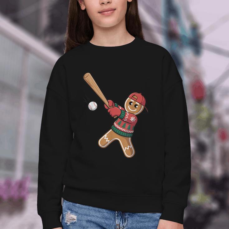 Ugly Christmas Sweater Gingerbread Baseball Toddler Kids Youth Crewneck Sweatshirt Ugly Christmas Sweater Gingerbread Baseball Toddler Kids Youth Crewneck Sweatshirt