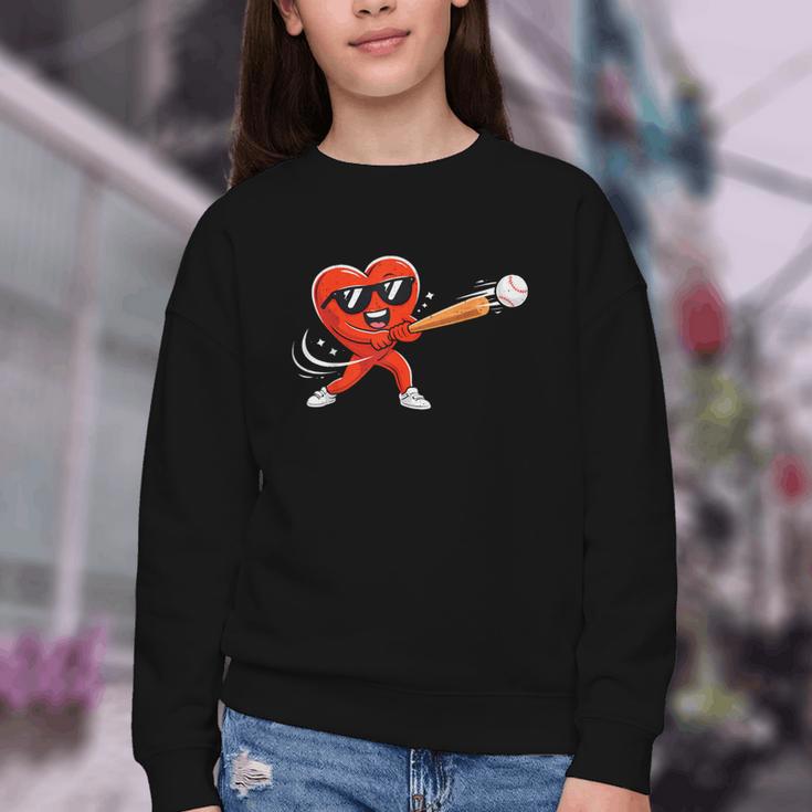 Valentine Baseball Heart Sport Valentines Day Men Boys Kids Youth Crewneck Sweatshirt Valentine Baseball Heart Sport Valentines Day Men Boys Kids Youth Crewneck Sweatshirt