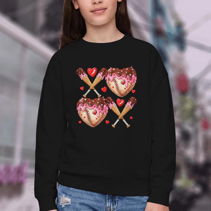 Valentines Day Drip Heart Baseball XOXO Boys Kids Men Sport Youth Crewneck Sweatshirt Valentines Day Drip Heart Baseball XOXO Boys Kids Men Sport Youth Crewneck Sweatshirt