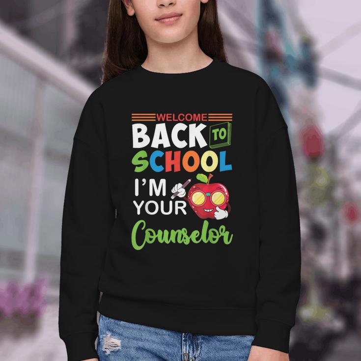 Welcome Back To School Students I'm Your Counselor Proud Youth Crewneck Sweatshirt Welcome Back To School Students I'm Your Counselor Proud Youth Crewneck Sweatshirt