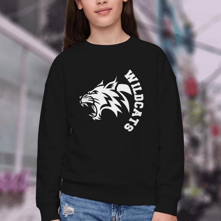 Wildcats High School Spirit Fan Team Back To School Youth Crewneck Sweatshirt Wildcats High School Spirit Fan Team Back To School Youth Crewneck Sweatshirt