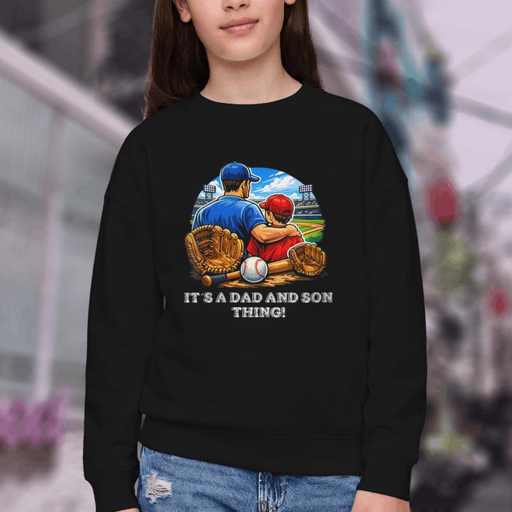 Women's Father Son Baseball Father's Day Youth Crewneck Sweatshirt Women's Father Son Baseball Father's Day Youth Crewneck Sweatshirt