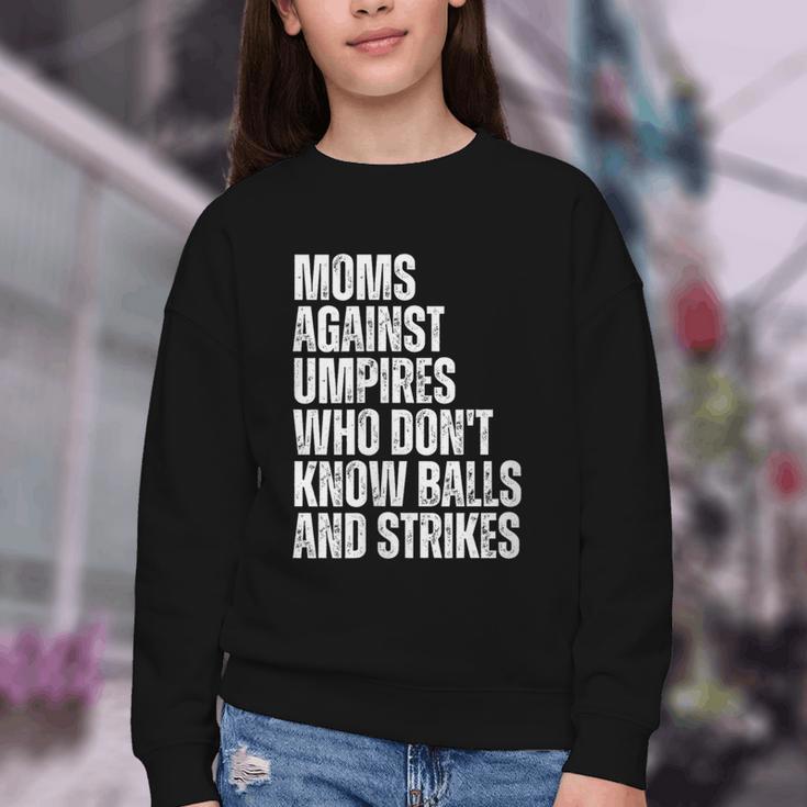 Women's Moms Against Umpires Parents Mom Baseball Sarcastic Youth Crewneck Sweatshirt Women's Moms Against Umpires Parents Mom Baseball Sarcastic Youth Crewneck Sweatshirt