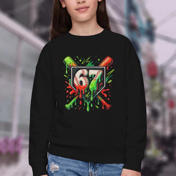 Xmas Baseball Six Seven 67 Meme Ice Cream Drip Men Women Youth Crewneck Sweatshirt Xmas Baseball Six Seven 67 Meme Ice Cream Drip Men Women Youth Crewneck Sweatshirt