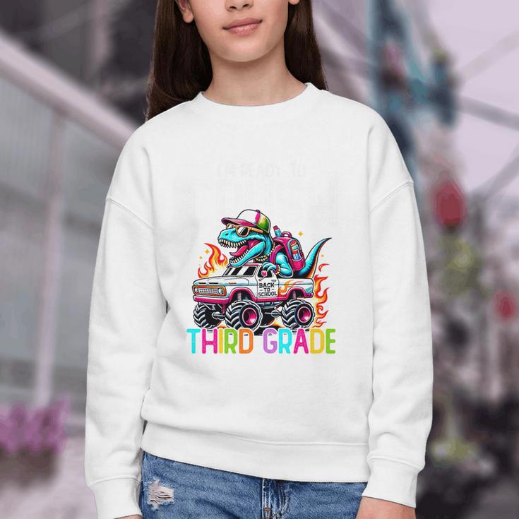 3rd Grade Back To School Kids Ready To Crush Third Grade Premium Tri-Blend Youth Crewneck Sweatshirt