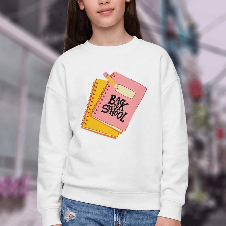 Back To School Notebook And Pencil Graphic Design Premium Tri-Blend Youth Crewneck Sweatshirt Back To School Notebook And Pencil Graphic Design Premium Tri-Blend Youth Crewneck Sweatshirt