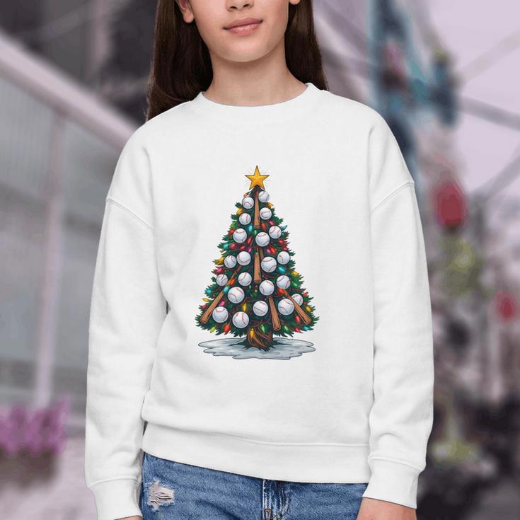Baseball Christmas Tree Men Boys Youth Santa Sports Youth Crewneck Sweatshirt Baseball Christmas Tree Men Boys Youth Santa Sports Youth Crewneck Sweatshirt