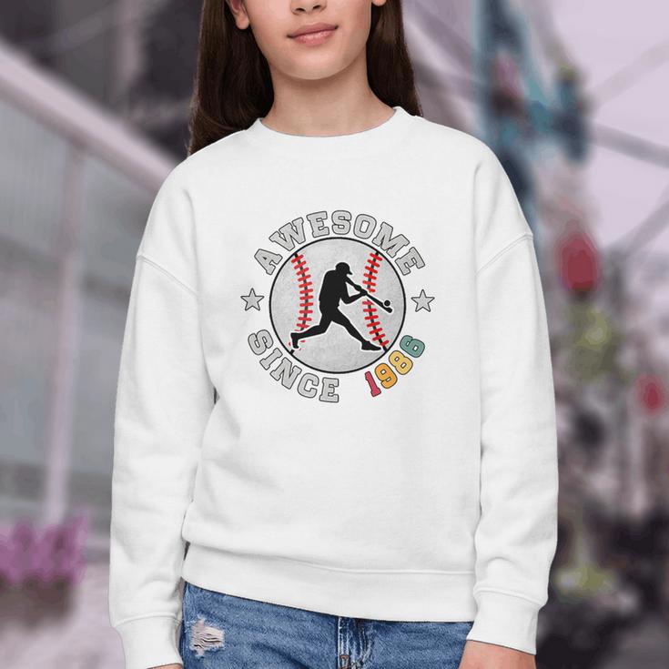 Birthday Baseball Lover 40 Years Old Awesome Since 1986 Premium Tri-Blend Youth Crewneck Sweatshirt Birthday Baseball Lover 40 Years Old Awesome Since 1986 Premium Tri-Blend Youth Crewneck Sweatshirt