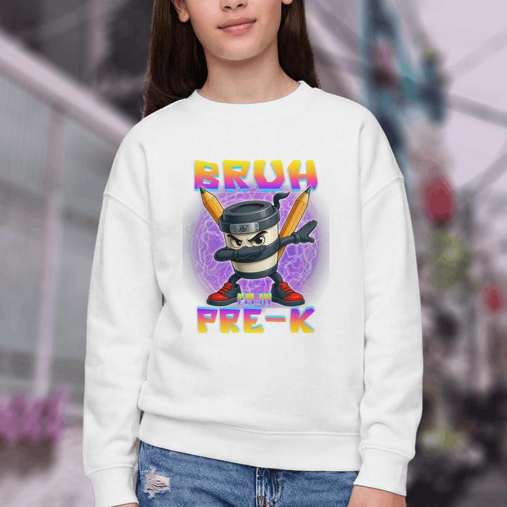 Bruh I'm In Pre-K Back To School Italian Brainrot Premium Tri-Blend Youth Crewneck Sweatshirt Bruh I'm In Pre-K Back To School Italian Brainrot Premium Tri-Blend Youth Crewneck Sweatshirt