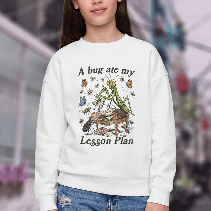Bug Lover Insect Back To School A Bug Ate My Lesson Plan Youth Crewneck Sweatshirt Bug Lover Insect Back To School A Bug Ate My Lesson Plan Youth Crewneck Sweatshirt