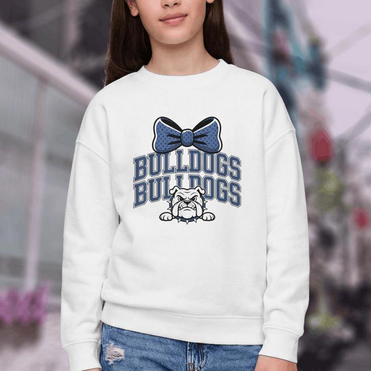 Bulldogs Mascot Team Spirit Sports Fan Back To School Youth Crewneck Sweatshirt Bulldogs Mascot Team Spirit Sports Fan Back To School Youth Crewneck Sweatshirt