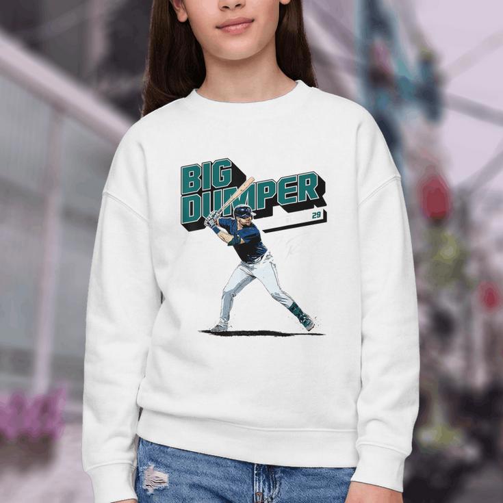 Cal Raleigh Seattle MLB Baseball Players MLBCRA205M Youth Crewneck Sweatshirt