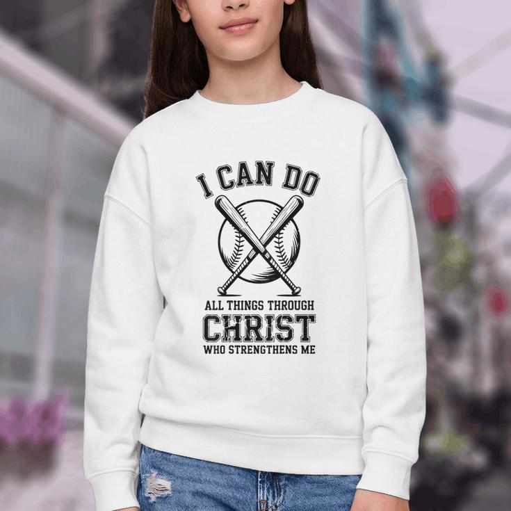 Christian Baseball Philippians 4 Youth Crewneck Sweatshirt Christian Baseball Philippians 4 Youth Crewneck Sweatshirt
