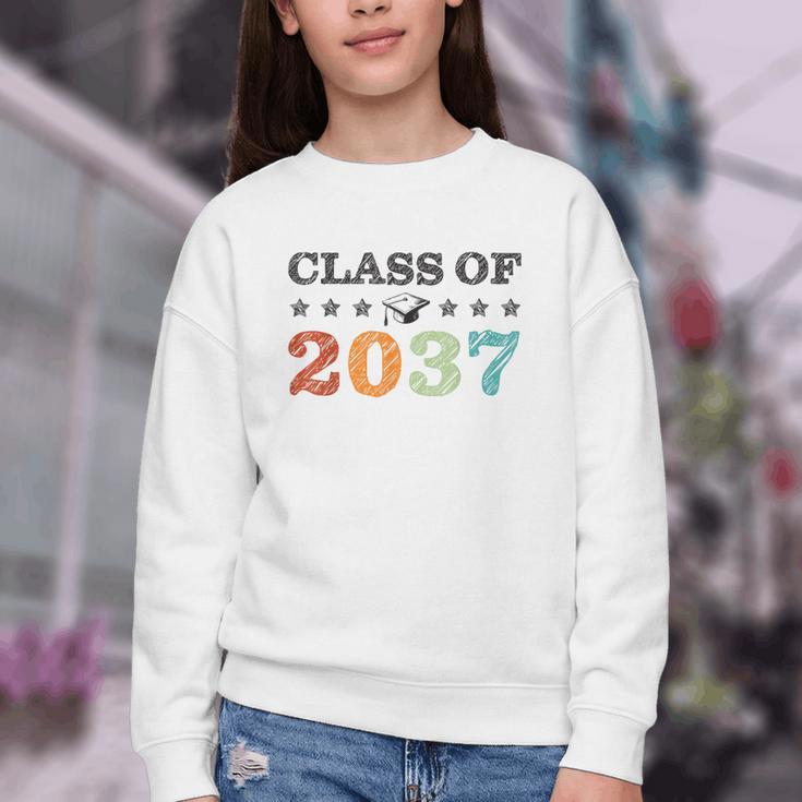 Class Of 2037 Grow With Me Back To School Graduation Youth Crewneck Sweatshirt Class Of 2037 Grow With Me Back To School Graduation Youth Crewneck Sweatshirt
