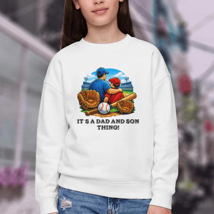 Father Son Baseball Father's Day Youth Crewneck Sweatshirt Father Son Baseball Father's Day Youth Crewneck Sweatshirt