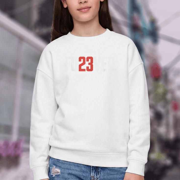 FO23VER Trendy Number 23 Baseball Team Sport For Women Men Youth Crewneck Sweatshirt