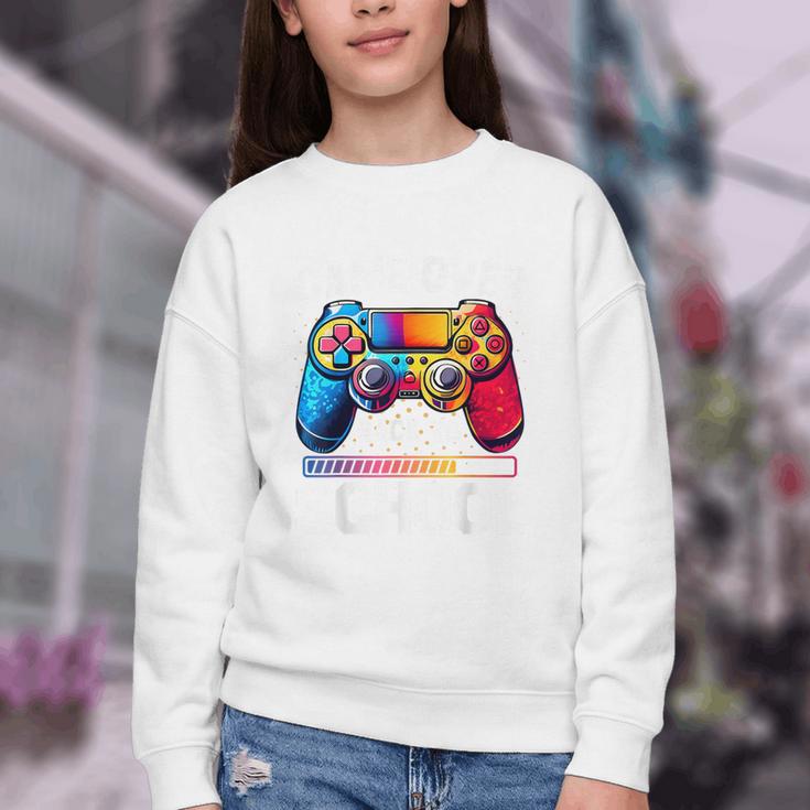 Game Over Back To School Tee Kids First Day School Youth Crewneck Sweatshirt Game Over Back To School Tee Kids First Day School Youth Crewneck Sweatshirt