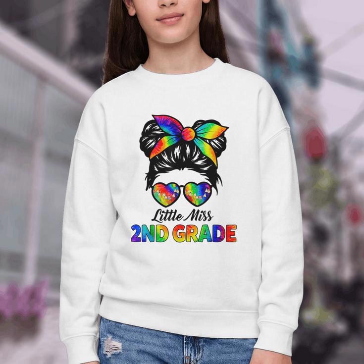 Girls Second Grade Back To School Cute Little Miss 2nd Grade Youth Crewneck Sweatshirt Girls Second Grade Back To School Cute Little Miss 2nd Grade Youth Crewneck Sweatshirt