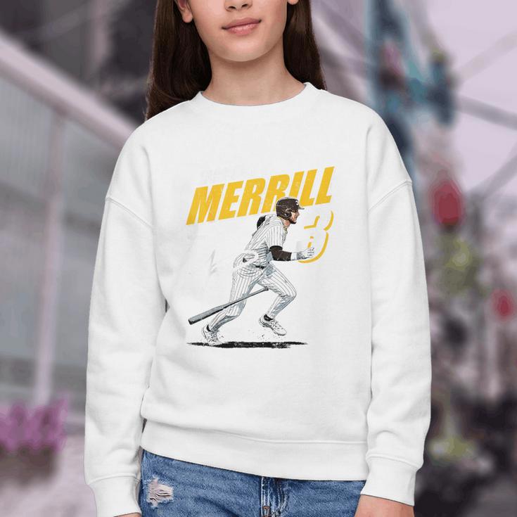 Jackson Merrill San Diego MLB Baseball Player MLBJME204M Youth Crewneck Sweatshirt Jackson Merrill San Diego MLB Baseball Player MLBJME204M Youth Crewneck Sweatshirt