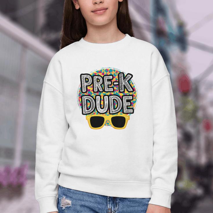 Kids Pre-K Dude Shirt Back To School PreK Boy Girl Youth Crewneck Sweatshirt