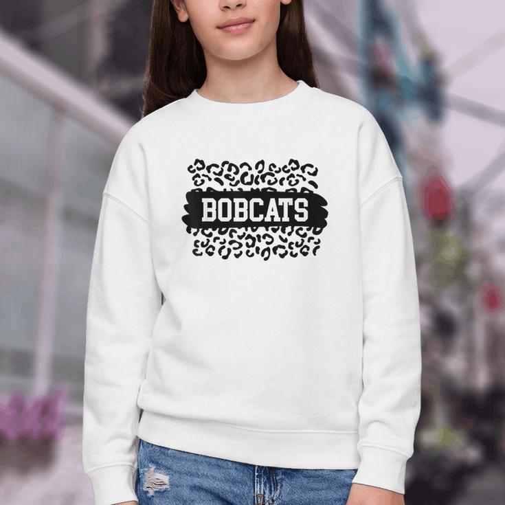 Leopard Bobcats School Spirit Fan Team Back To School Youth Crewneck Sweatshirt Leopard Bobcats School Spirit Fan Team Back To School Youth Crewneck Sweatshirt