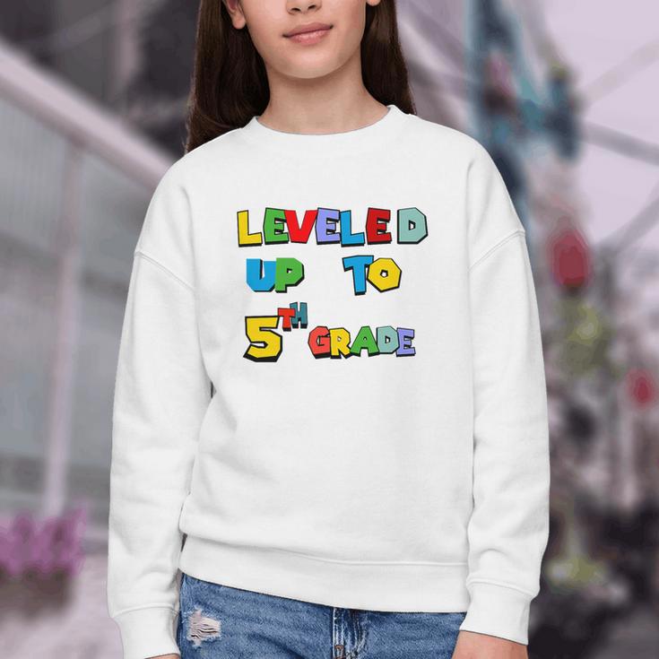 Leveled Up To 5th Grade Back To School Kids Boys Premium Tri-Blend Youth Crewneck Sweatshirt Leveled Up To 5th Grade Back To School Kids Boys Premium Tri-Blend Youth Crewneck Sweatshirt