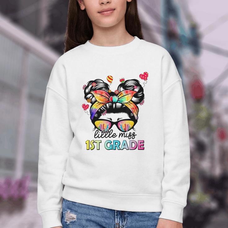 Little Miss First Grade Back To School 1st Grade Girls Youth Crewneck Sweatshirt Little Miss First Grade Back To School 1st Grade Girls Youth Crewneck Sweatshirt