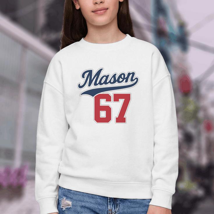 Mason 67 Jersey Baseball Men Women Boys Girls Number 6 7 Youth Crewneck Sweatshirt Mason 67 Jersey Baseball Men Women Boys Girls Number 6 7 Youth Crewneck Sweatshirt