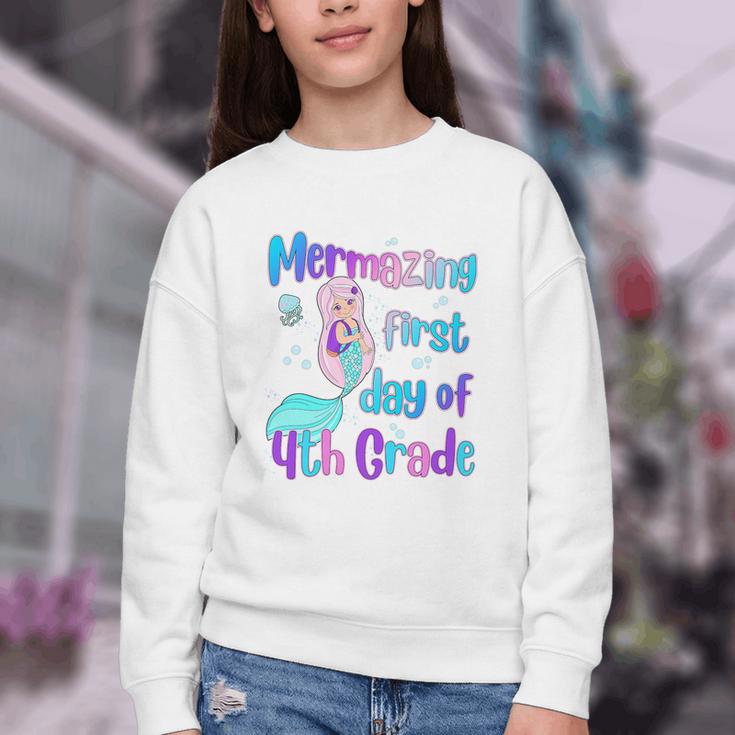 Mermazing First Day Of Fourth Grade Back To School Mermaid Premium Tri-Blend Youth Crewneck Sweatshirt Mermazing First Day Of Fourth Grade Back To School Mermaid Premium Tri-Blend Youth Crewneck Sweatshirt