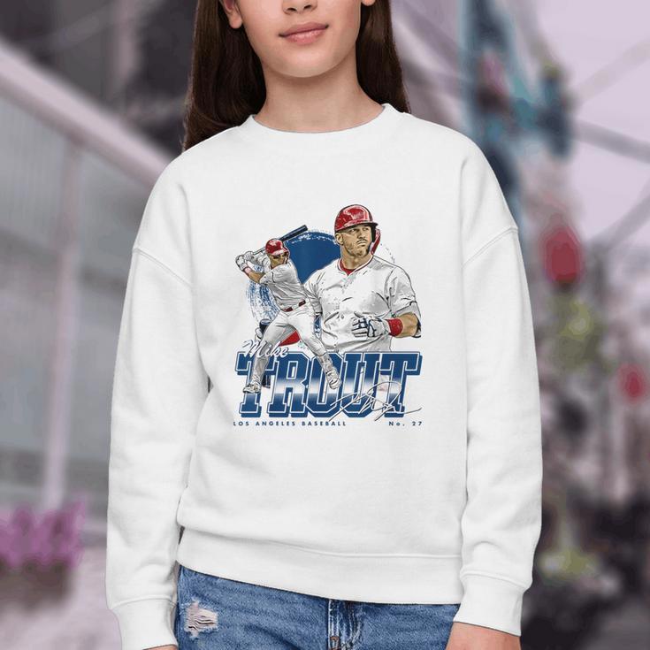 Mike Trout Los Angeles A MLB Baseball Players MLBMTR302N Youth Crewneck Sweatshirt